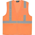 S362P ANSI Class 2 Hi-Viz Orange Mesh Economy Vest w/ Pockets (Medium)
